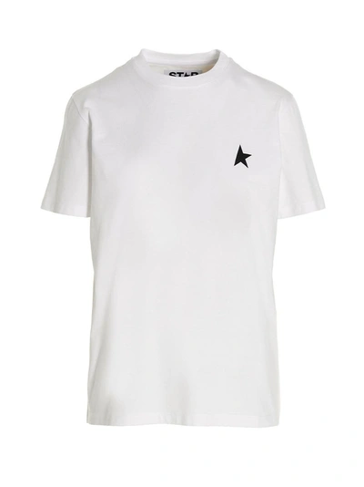 Golden Goose Star T-shirt In Optic White Black