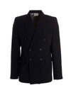 Vtmnts Double-breasted Pinstriped Blazer With Flap Pockets