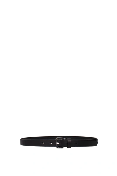 Neil Barrett Thin Belts Leather Black