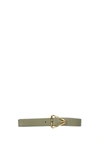 BOTTEGA VENETA THIN BELTS LEATHER GREEN TRAVERTINE