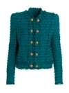 Balmain Fringed Cotton-blend Tweed Jacket