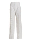 Nude White Visible Button Jeans
