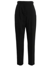 Tory Burch High Waist Wool Twill Trousers With Pleats