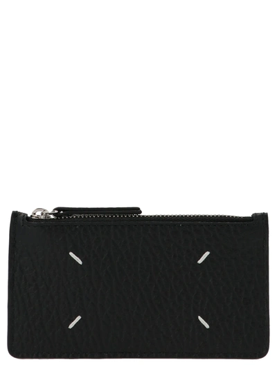 Maison Margiela Leather Zipped Cardholder In Black
