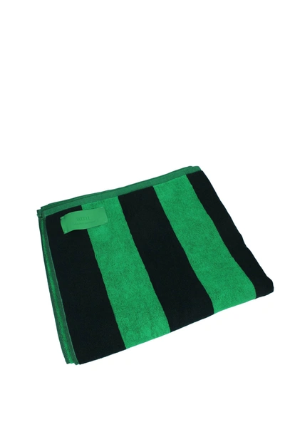 Ami Alexandre Mattiussi Beach Towels Cotton Green Green Beetle