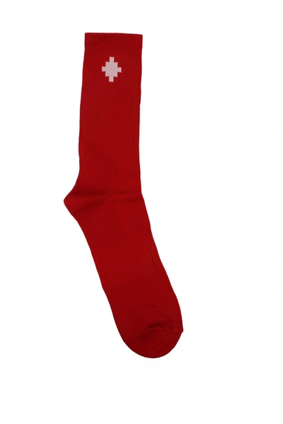 Marcelo Burlon County Of Milan Socks Cotton Red White