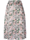 JULIEN DAVID floral printed midi skirt,SLE1706