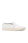 COMMON PROJECTS COMMON PROJECTS LEATHER SLIP ON RETRO IN WHITE,3794
