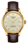 Tissot LE LOCLE LEATHER STRAP WATCH, 39MM,T0064073626300