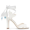 Manolo Blahnik Ossie 105 White Sandals