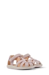 Camper Bicho Leather Fisherman Sandal In Lt/ Pastel Pink