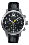Tissot PRC200 CHRONOGRAPH LEATHER STRAP WATCH, 42MM,T0554171605700