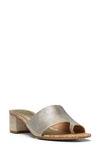 Donald Pliner Naia Embossed Slide Sandal In Platino