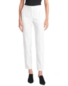 Natori Cotton Chino Side Zip Ankle Pants In White