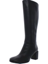 Vince Maggie High Womens Leather Square Toe Knee-high Boots In Black