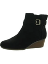 Dr. Scholl's Shoes Berlin Womens Faux Suede Ankle Booties In Black