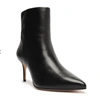 Schutz Mikki Leather Pointed-toe Booties In Black