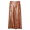 A.l.c Reese Sequined Skirt In Brown