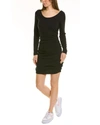 Chaser Double Scoop Mini Dress In Black