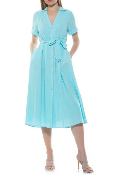 Alexia Admor Liv Collared Shirtdress In Blue