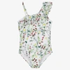 MOLO GIRLS WHITE FLORAL SWIMSUIT (UPF50+)