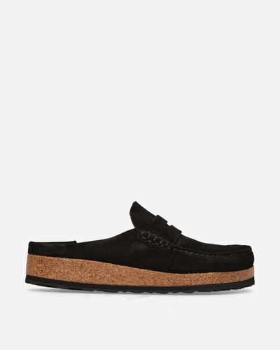 Birkenstock Naples Suede Loafers In Black