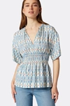 Joie Renae Short Sleeve Top In Blue In Blue
