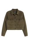 Rails Easton Cropped Shirt Jacket In Green