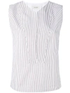 LEMAIRE LEMAIRE STRIPED SLEEVELESS BLOUSE - WHITE,W171SH23LF13512040094