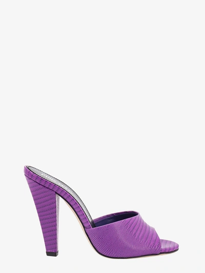 Paris Texas Olivia 120mm Open-toe Mules In Purple