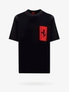 Ferrari Logo-patch Crew Neck T-shirt In Black