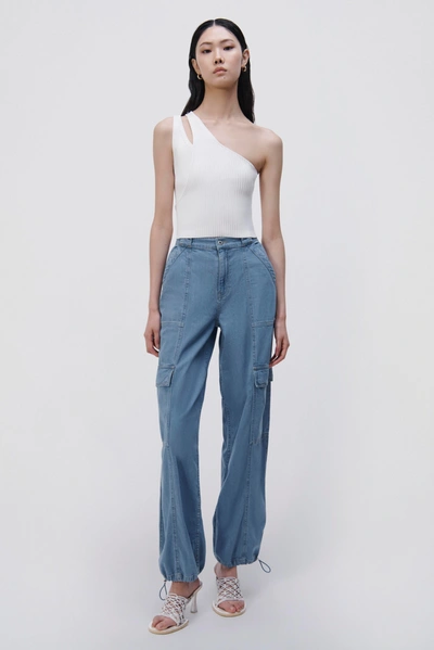 Simkhai Calista Denim Cargo Pant In Vatia
