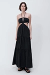 Simkhai Laurel Poplin Cover Up Maxi Dress In Black