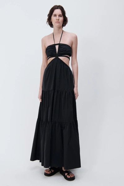 Simkhai Laurel Poplin Cover Up Maxi Dress In Black