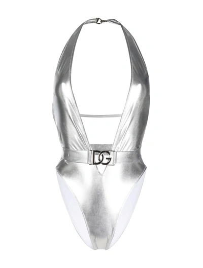 Dolce & Gabbana Metallic Halterneck Swimsuit