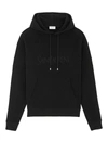 Saint Laurent Raglan Cotton Hoodie In Black