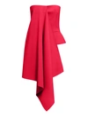 Del Core Red Corset With Oversized Draping In Silk Woman