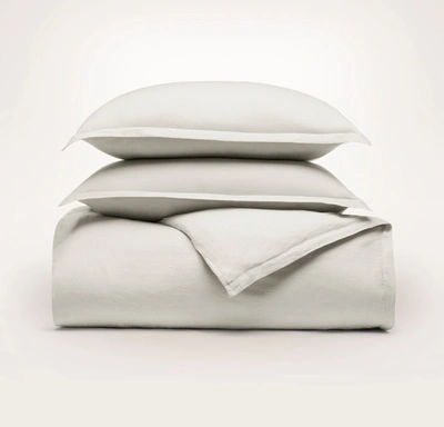 Boll & Branch Organic Linen Duvet Set In Mist