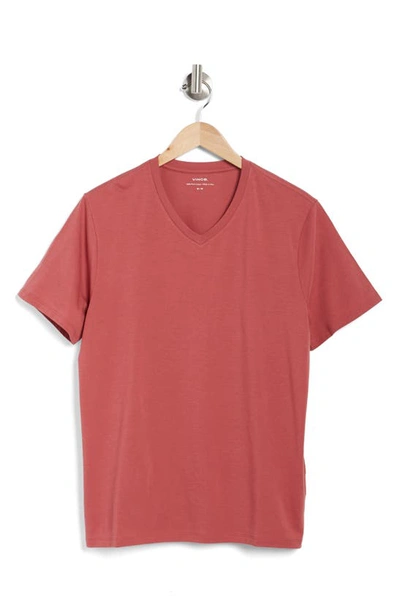 Vince V-neck T-shirt In Pink