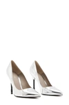 Allsaints Nova Pointed Toe Pump In Mirror Silver