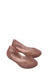 Mini Melissa Campana Zigzag Flat In Clear/ Purple