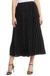 Anne Klein Pull-on Pleated Skirt In Anne Black