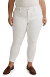 Madewell Pure White Mid-rise Skinny Crop Jean In Pure White
