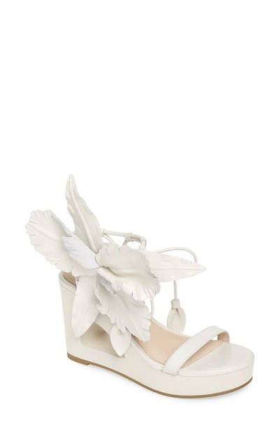 Cecelia New York Lily Cutout Wedge Sandal In Alabaster