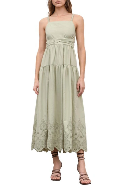 princess polly baby blue dress Moon River Women's Waist Cut-Out w/self String Tiered midi Dress, Cream, S  at Amazon Women's Clothing store main image 0