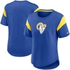 Nike Women's Fashion Prime Logo (nfl Los Angeles Rams) T-shirt In Heather Royal