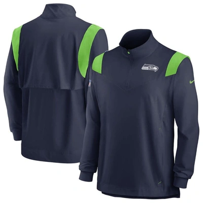 Nike Men's Repel Coach (nfl Seattle Seahawks) 1/4-zip Jacket In Blue