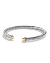 DAVID YURMAN CABLE BRACELET IN SILVER WITH 14K GOLD, 5MM,PROD98580046