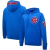 PRO STANDARD ROYAL CHICAGO CUBS PRO STANDARD LOGO PULLOVER HOODIE