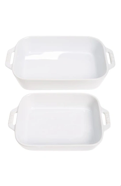 Staub 2-piece Baking Dish In White